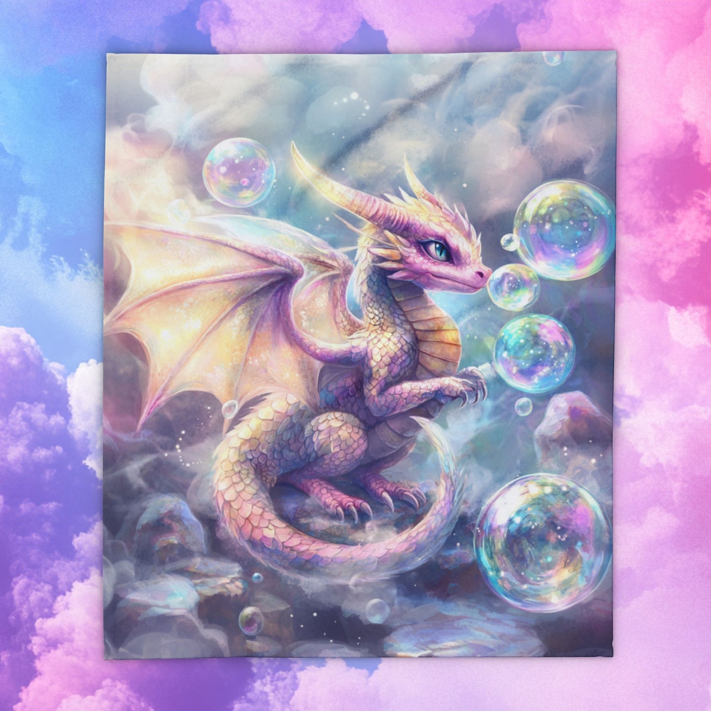 Pastel Bubble -Arctic Fleece Blanket