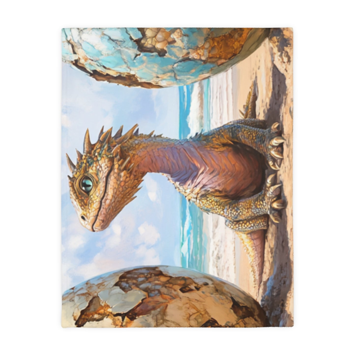 Baby dragons -Velveteen Microfiber Blanket (Two-sided print)