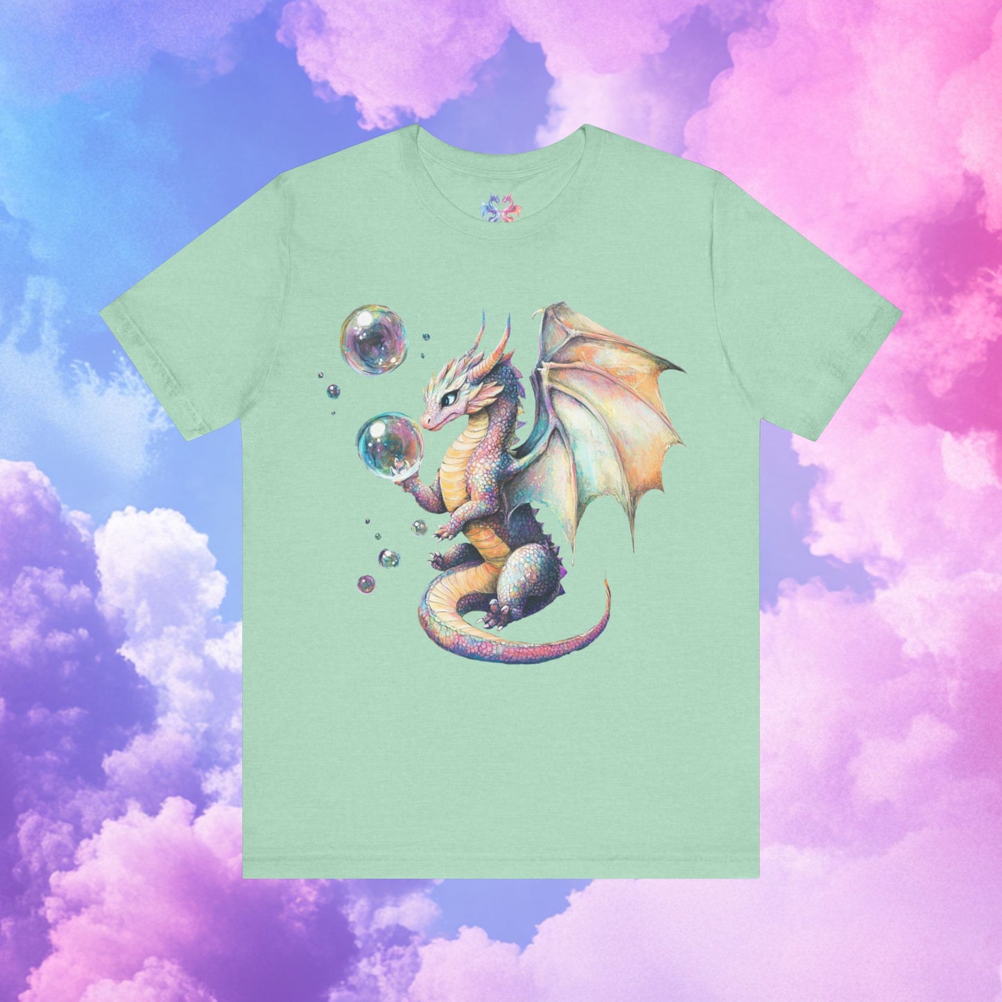 Bubble Dragon -Unisex Jersey Short Sleeve Tee