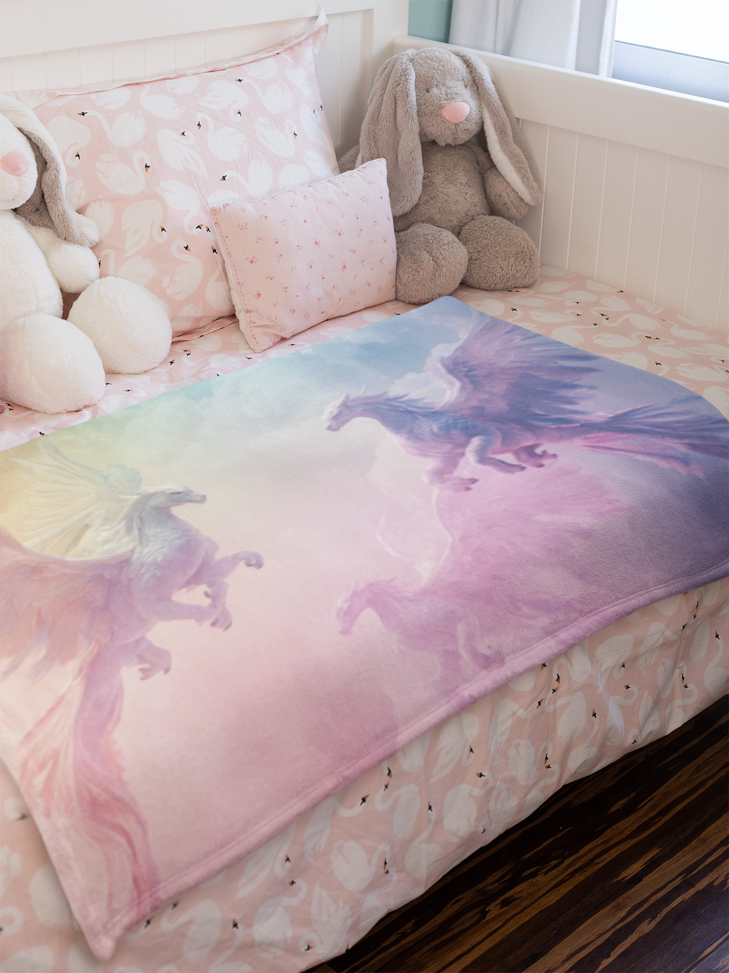 Fantasy Hippogriffs -Velveteen Microfiber Blanket (Two-sided print)